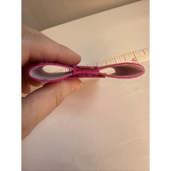 PINK SEQUIN DIMENSIONAL BOW Iron On Patch Applique Trims - Picture 2 of 12